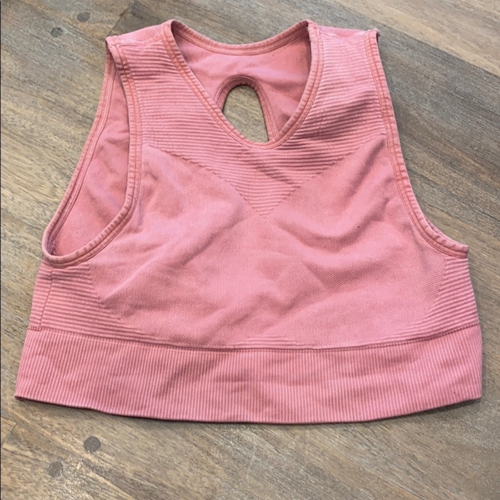 Pink sports bra